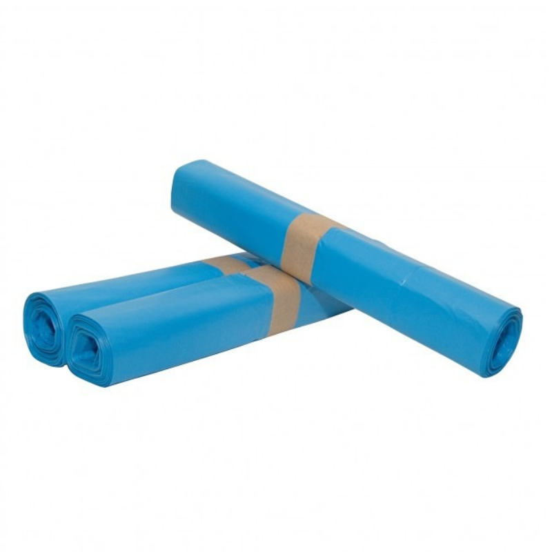 LDPE afvalzakken 80 x 110 cm T70 blauw - 10 rollen á 20 zakken | 2260 | Budget Papier