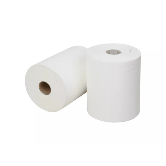 Handdoekrol Mini Matic cellulose 2-laags | 6 rollen á 130 meter - Budget Papier