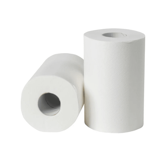 Mini poetspapier cellulose 2-laags | 12 rollen á 72 meter - Budget Papier