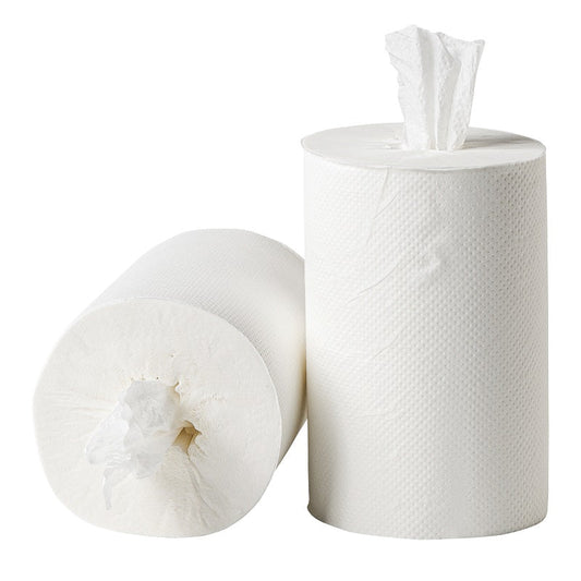 Mini poetspapier coreless cellulose 1 laags - 12 rol per doos | 2181 - FSC - Budget Papier