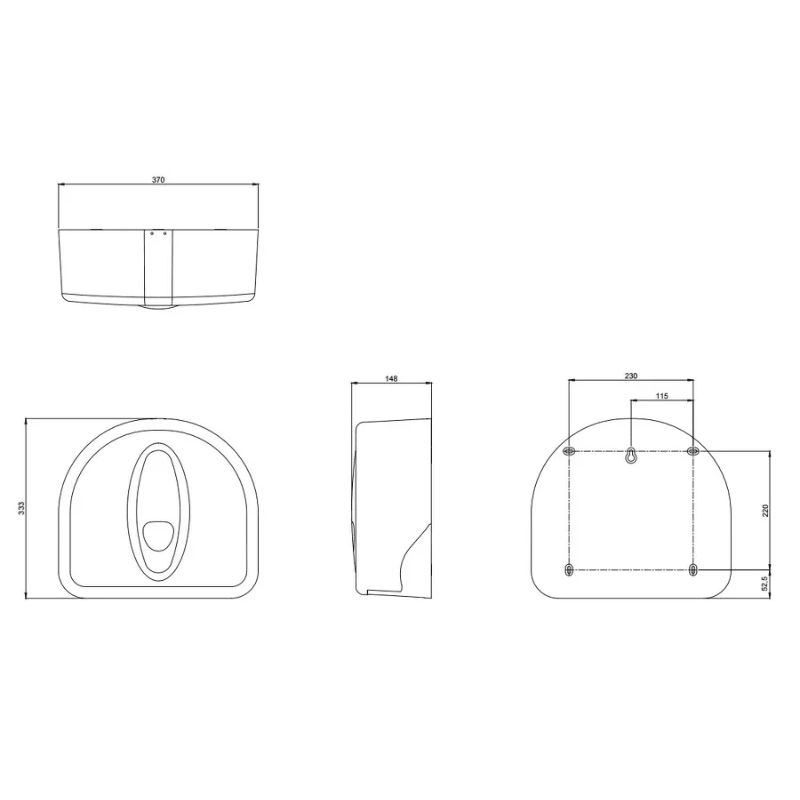 PlastiQline 2020 Maxi Jumbo toiletroldispenser - Budget Papier