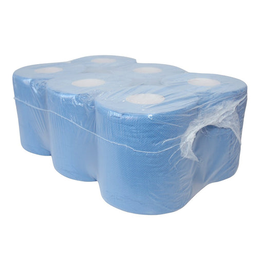 Midi poetspapier cellulose verlijmd blauw 2 laags - 6 rol per pak | P52313 - Budget Papier