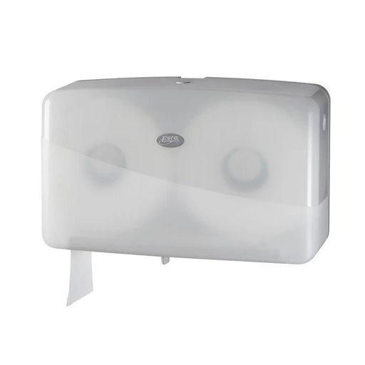 Pearl White Mini Jumbo Duo toiletrolhouder | 431007 - Budget Papier