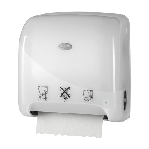 Pearl White Mini Matic handdoekautomaat XL | 431109 - Budget Papier