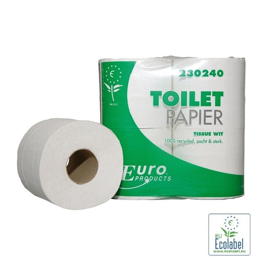 Toiletpapier, Euro tissue wit 2 laags - 40 rol per pak | 230240 - Budget Papier
