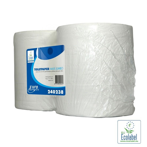 Toiletpapier Maxi Jumbo, wit 2 laags - 6 rol per pak | 240238 - Budget Papier