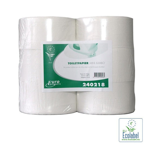 Toiletpapier Mini Jumbo 2 laags - 12 rol per pak | 240218 - Budget Papier