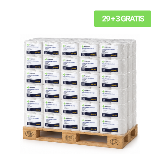 Toiletpapier Compact cellulose 2-laags | 29+3 GRATIS | Budget Papier