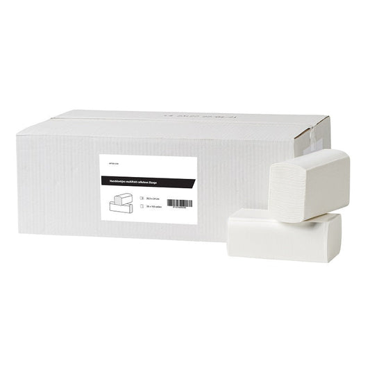 Handdoekpapier Multifold cellulose 2 laags - 3000 doekjes | 2130 - FSC - Budget Papier