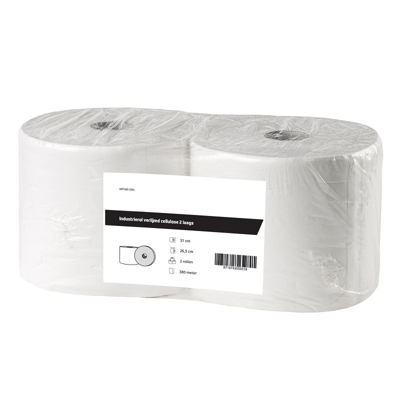 Industriepapier 24 cm cellulose 2 - lgs - 2 rollen á 300 meter | 2164 - Budget Papier