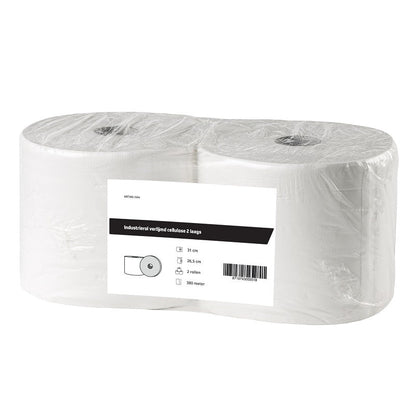 Industriepapier 24 cm cellulose 2 - lgs - 2 rollen á 300 meter | 2164 - Budget Papier
