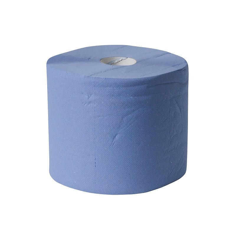 Industriepapier 24 cm cellulose Blauw 2 - laags - 2 rollen á 300 meter | 2169 - Budget Papier