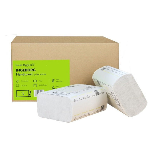 INGEBORG - Handdoekpapier Multifold 100% recycled 2 laags - 3000 doekjes - Budget Papier