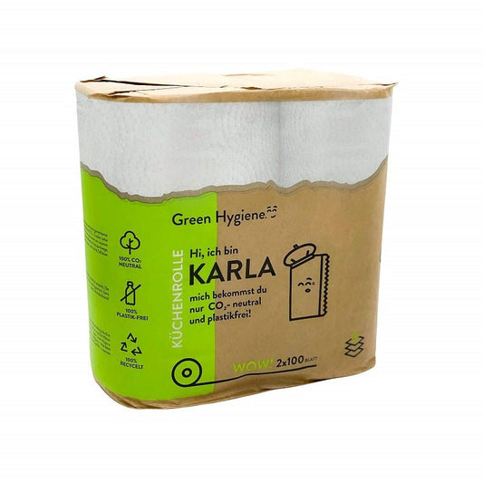 KARLA - Keukenrollen 100% recycled 3 laags - 36 rol per doos - Budget Papier