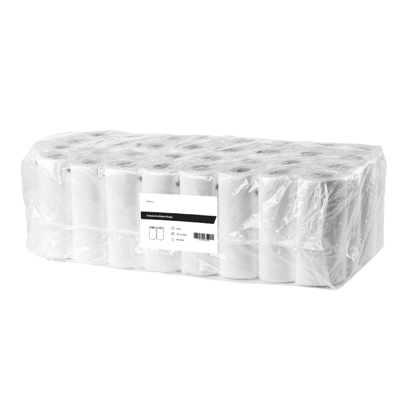 Keukenrol cellulose 2 laags - 32 rol á 50 vel | 2157 - Budget Papier