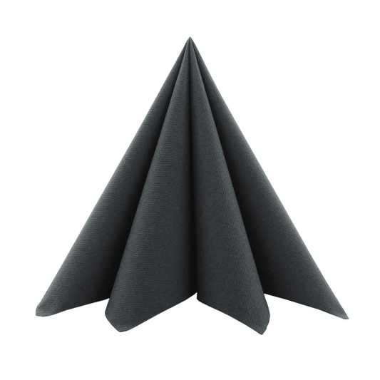 Linclass Professional Airlaid servetten Zwart 40x40-1/4 vouw - Budget Papier