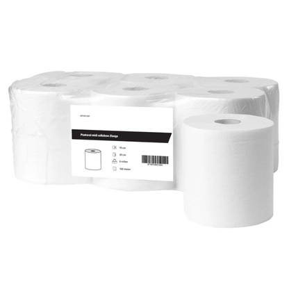 Midi poetspapier cellulose 2-laags | 6 rollen á 160 meter - Budget Papier