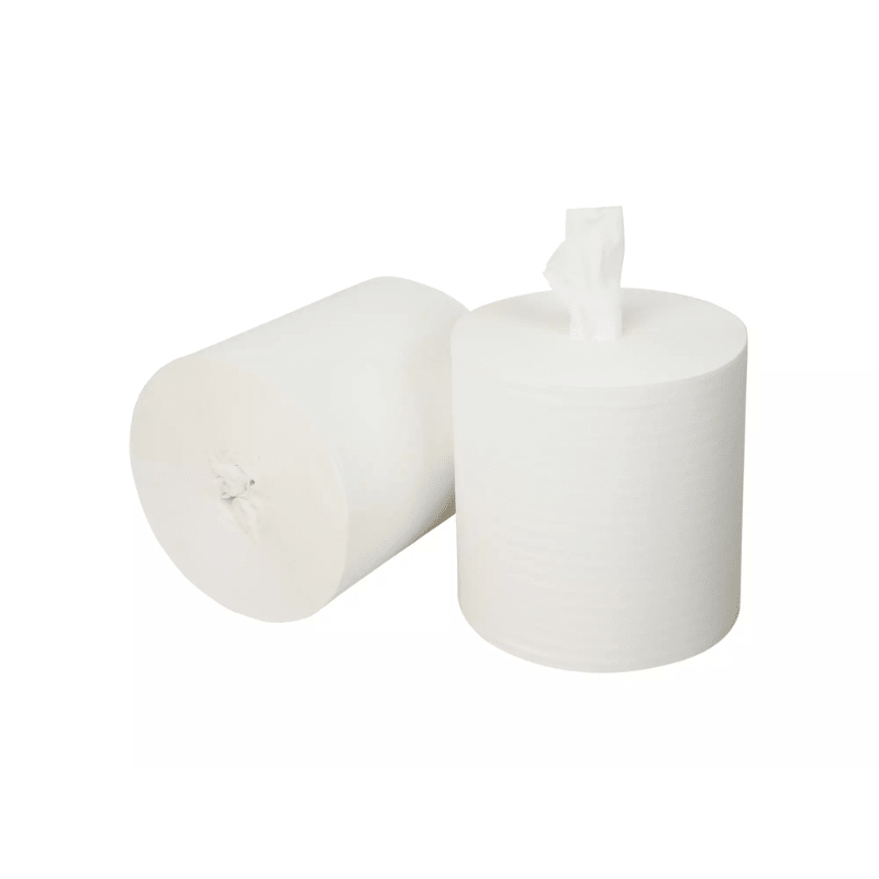 Midi poetspapier coreless cellulose 1 laags - 6 rol per doos | 119070 - Budget Papier