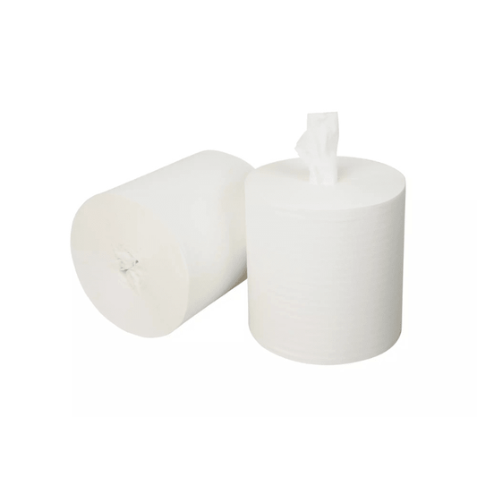 Midi poetspapier coreless cellulose 1 laags - 6 rol per doos | 119070 - Budget Papier