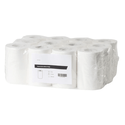 Mini poetspapier cellulose 1-laags | 12 rollen á 120 meter - Budget Papier