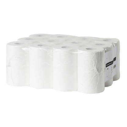 Mini poetspapier cellulose 2-laags | 12 rollen á 72 meter - Budget Papier