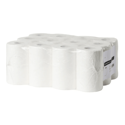 Mini poetspapier cellulose 2-laags | 12 rollen á 72 meter - Budget Papier