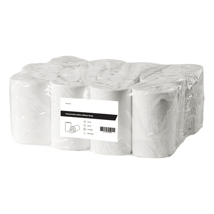 Mini poetspapier coreless cellulose 2-laags | 12 rollen á 72 meter - Budget Papier