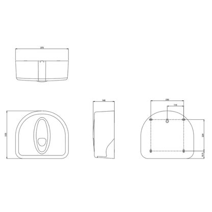 PlastiQline 2020 Maxi Jumbo toiletroldispenser - Budget Papier