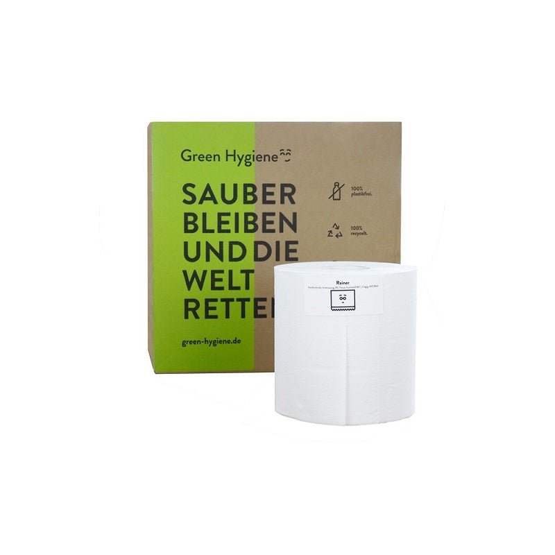 RAINER - Poetsrol midi 100% recycled 2 laags - 8 rol per doos - Budget Papier