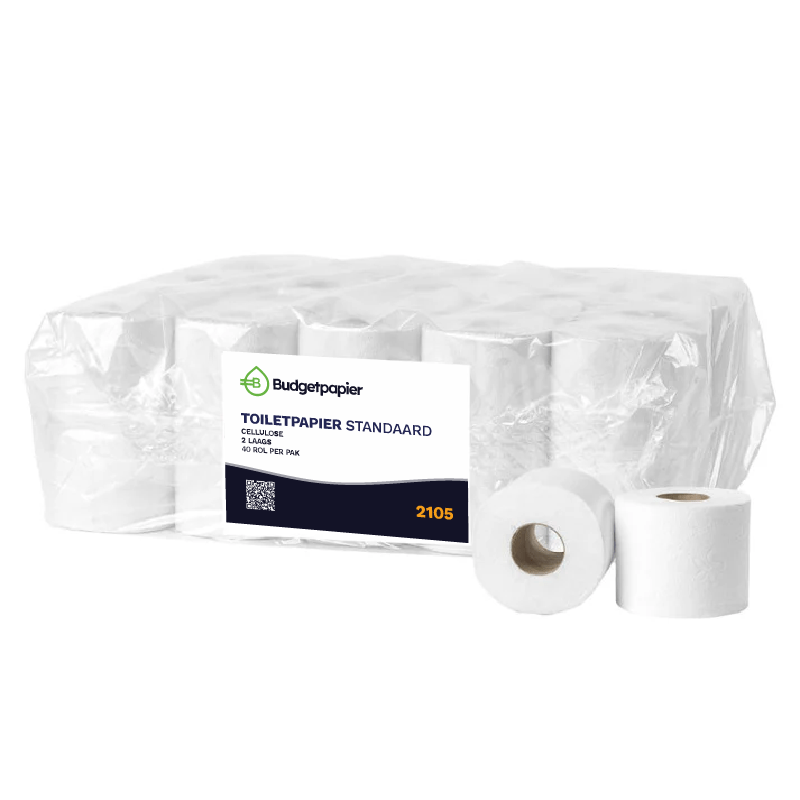 Toiletpapier cellulose 2 laags - 40 rol per pak | 2105 - Budget Papier