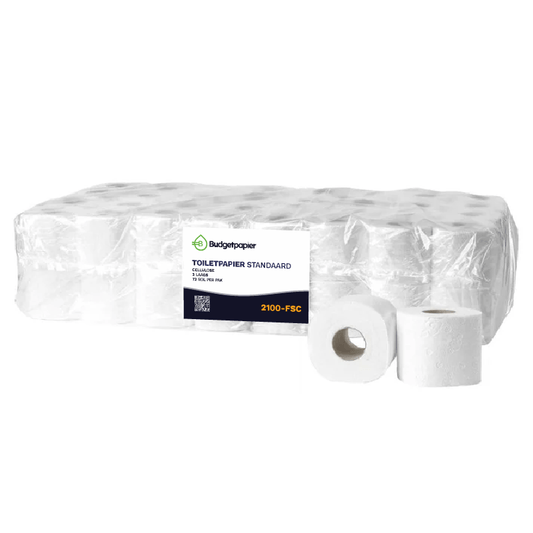 Toiletpapier cellulose 3 laags - 72 rol per pak | 2100 - FSC - Budget Papier