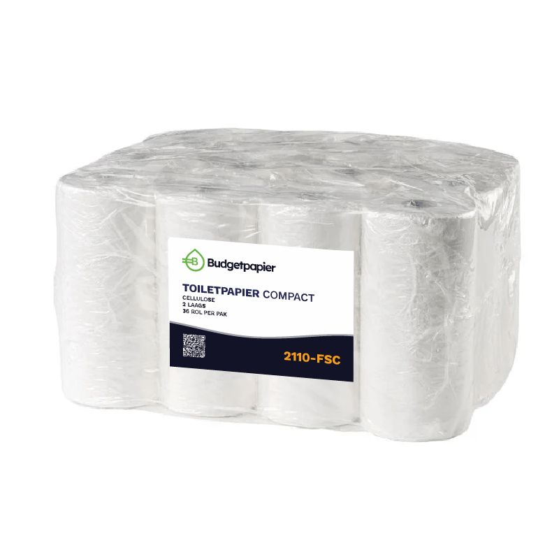 Toiletpapier Compact cellulose 2 - laags - 36 rol per doos | 2110 - FSC - Budget Papier