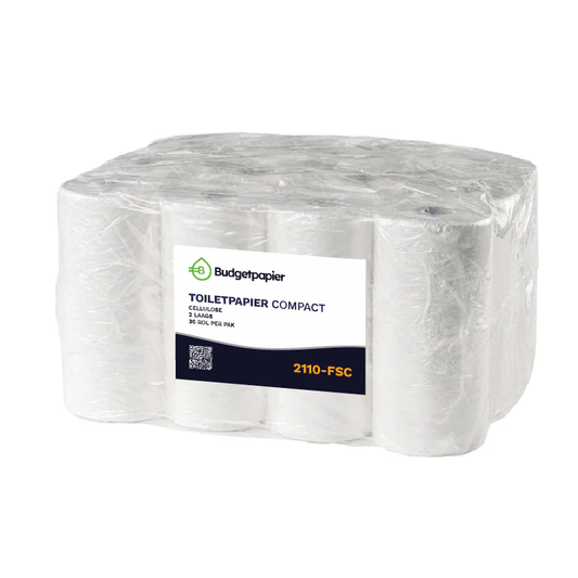 Toiletpapier Compact cellulose 2 - laags - 36 rol per doos | 2110 - FSC - Budget Papier