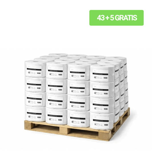 Toiletpapier Maxi Jumbo cellulose 2-laags | 43+5 GRATIS - Budget Papier