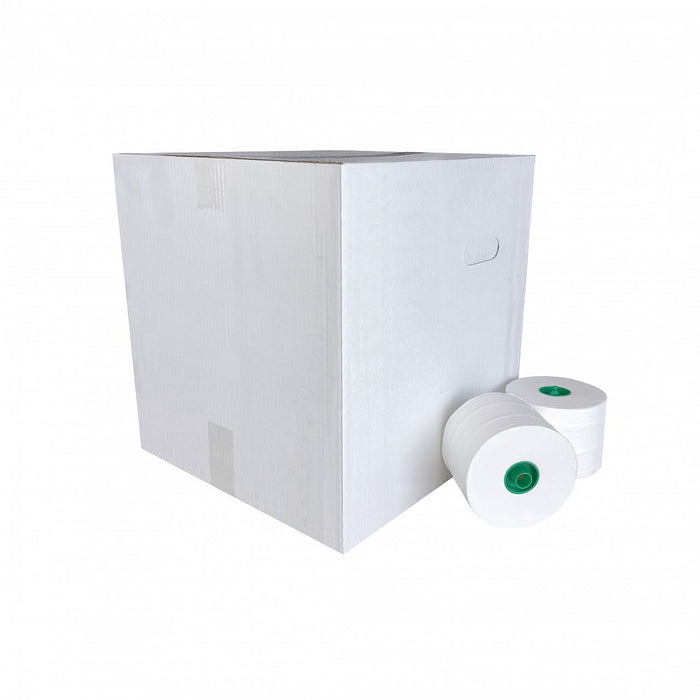 Toiletpapier met dop, recycled 2 laags - 36 rol per doos | 256010 - Budget Papier