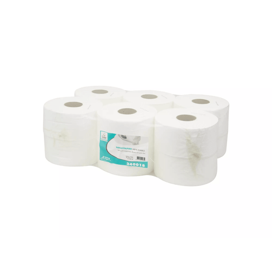 Toiletpapier Mini Jumbo 2-laags | 12 rollen á 180 meter - Budget Papier