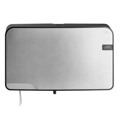 Quartz Silver Mini Duo Jumbo toiletrolhouder | 441097 - Budget Papier