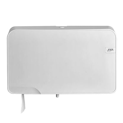 Quartz White Mini Duo Jumbo toiletrolhouder | 441007 - Budget Papier